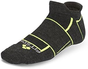 Fitsok ISW No-Show Teknik Çoraplar (3'lü Paket), Kömür, X-Large