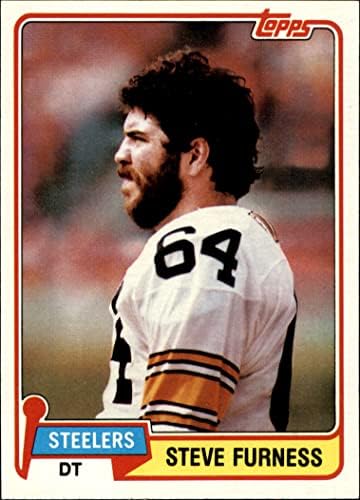 1981 Topps 436 Steve Furness Pittsburgh Steelers (Futbol Kartı) NM / MT Steelers Rhode Island