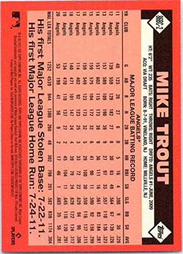 2021 Topps Krom 1986 Topps Beyzbol Refraktörü 86BC-2 Mike Alabalık NM-MT Los Angeles Melekleri Beyzbol