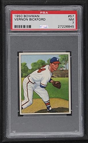 1950 Okçu 57 Vern Bickford Boston Braves (Beyzbol Kartı) PSA PSA 7.00 Braves
