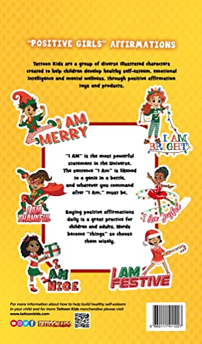 Tattoon Kids-24'lü Paket Olumlu Noel Olumlaması Çocuk Geçici Dövmeleri / Çocuklar için Su Geçirmez Geçici Dövmeler