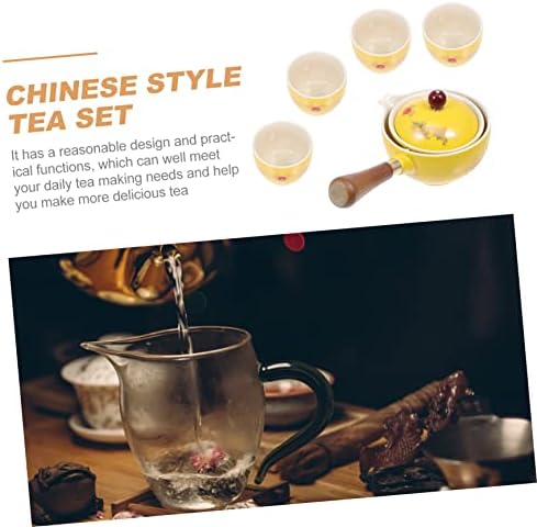 Yardwe Demlik Japon çay Kupa Fas Demlik Taşınabilir çay bardağı 1 Takım Seramik çay bardağı Çin Kung Fu Demlik Sıcak