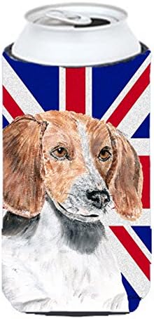 Caroline's Treasures SC9858TBC İngiliz Foxhound İngiliz Union Jack İngiliz Bayrağı ile Uzun Boy Hugger, Can Soğutucu