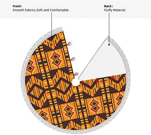 Kente Kumaş Afrika Tekstil Etnik Noel Ağacı Etek Kırmızı Noel Ağacı Dekorasyon Yeni Yıl Şenlikli Tatil Parti Dekor