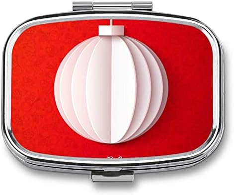 Hap Kutusu Yılbaşı Topu Kare Şeklinde İlaç tablet kılıfı Taşınabilir Pillbox Vitamin Konteyner Organizatör Hap Tutucu