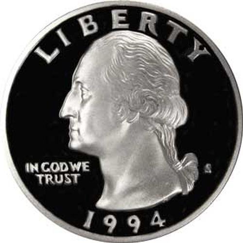 1994 S Mücevher Kanıtı Washington Çeyrek ABD Parası