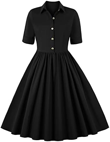 Kadın 1950 s Vintage Audrey Hepburn Tarzı Elbise Rahat Kısa Kollu Çiçek Baskı Elbiseler Parti Kokteyl Salıncak Elbise