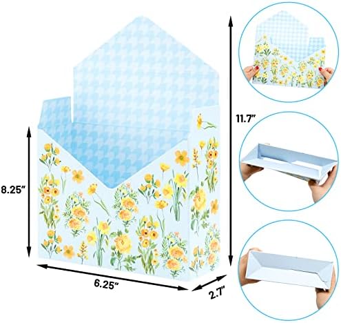 FANTEZİ ARAZİ Çiçekçi Buket Zarf Kutuları Çay Partisi Centerpiece Dekorasyon Çiçek Ambalaj Kağıdı Sarma 5 Adet doğum