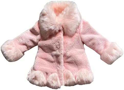 Toddler Kız Ceket Sonbahar Kış Yürüyor Bebek Çocuk Polar Yaka Katı Ceketler Sıcak Yün Kapşonlu Kabarık Ceket
