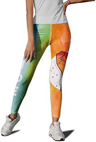 Kadınlar için yüksek Belli Tayt Amerikan Bayrağı Karın Kontrol Yoga Pantolon ABD 4th Temmuz Gym Fitness Kız Spor Aktif