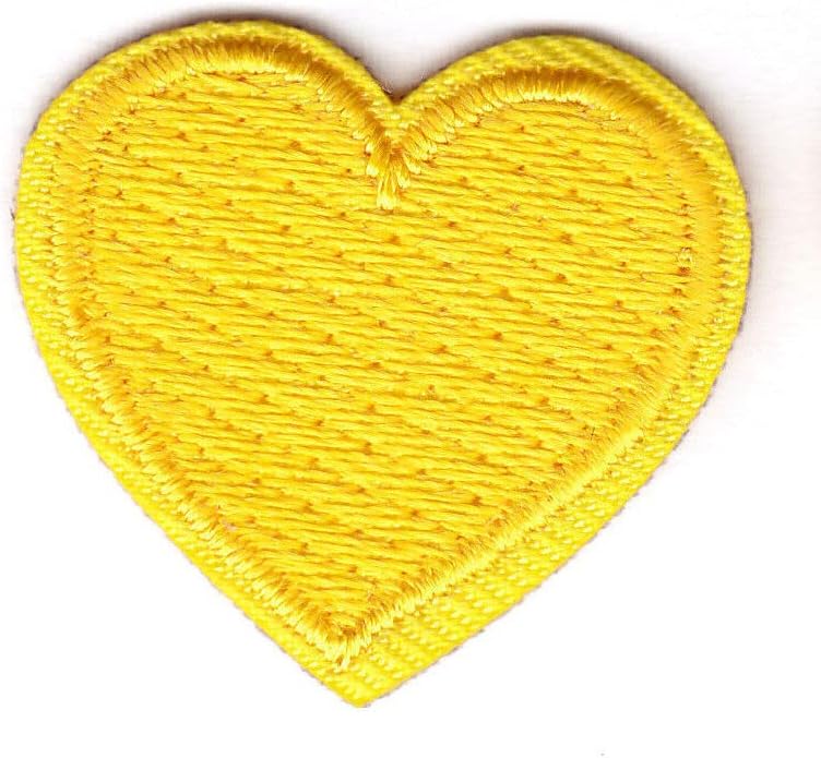 Sarı KALP 1 Demir On Patch Kalpler Aşk