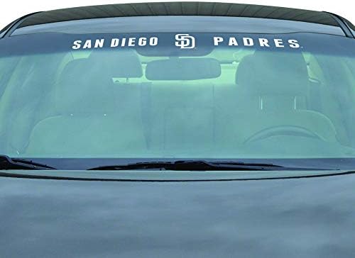 ProMark MLB San Diego Padres Ön Cam Çıkartması, Tek Boyut, Tek Renk, Takım Renkleri, 35x 4