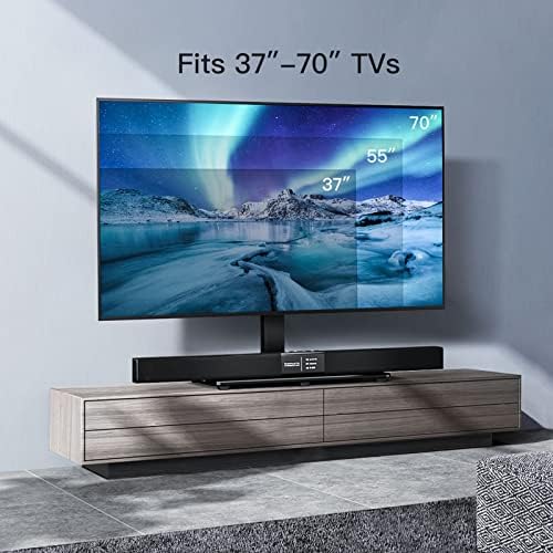 PERLESMİTH Döner TV Standı Evrensel Masa Üstü TV Tabanı 37 ila 65,70 inç LCD LED OLED 4K Düz Ekran TV'ler için - Yüksekliği