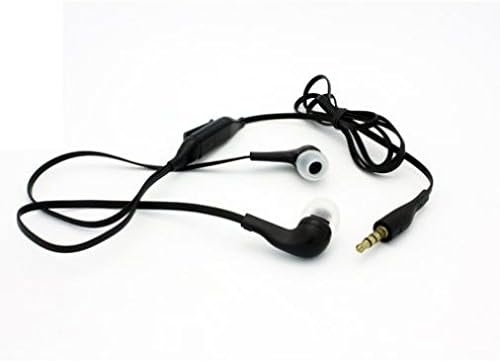 Ses Yalıtımlı Handsfree Kulaklık Kulaklık Kulakiçi w Mic Çift Kulaklık Stereo Düz Kablolu 3.5 mm [Siyah] Samsung Galaxy