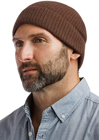 Balıkçılar Finery Erkek %100 Saf Kaşmir Nervürlü Kaflı Şapka; Ultra Peluş