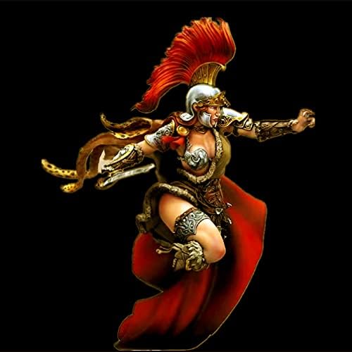 1/24 Antik Roma Kadın Komutanı Savaşçı Reçine Şekil Kiti Minyatür Reçine model seti / / 5W0-3 (demonte ve boyasız)