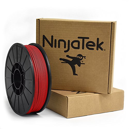 NinjaTek 3DAR03129010 NinjaTek Armadillo TPU Filament, 3,00 mm, TPE, 1 kg Ateş (Kırmızı) (1'li Paket)