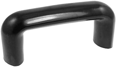 Yeni Lon0167 90mm Delik Özellikli Mesafe 108mm Uzun güvenilir etkinlik Dolap Kapı Plastik Kaplı Çekme Kolu Siyah(ıd:03d