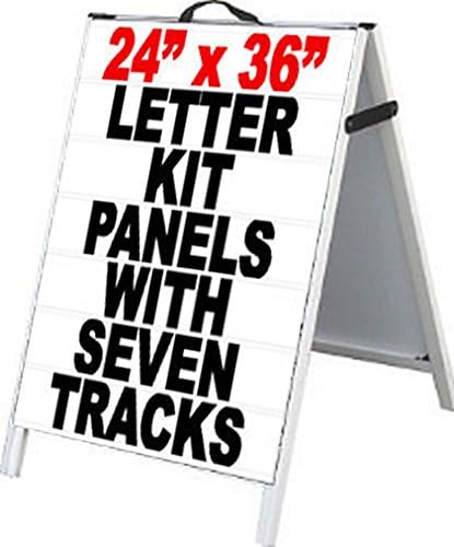 PVC A-Frame 24x36 Çift Taraflı Kaldırım İşareti w/Mektup Parça Panelleri ve Mektup Kiti