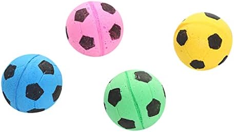 Slakkenreis Pet Kedi Oyuncaklar Sünger Futbol Topları Kedi Oyuncak Kedi spor oyuncakları, 4-Pack Renkli Bir Boyut