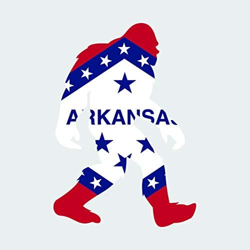 Arkansas Bigfoot Sticker FA Graphix Vinil Çıkartması AR Büyük Ayak Sasquatch yetı-3.49 Geniş