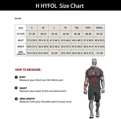 H HYFOL Egzersiz Gömlek Erkekler için Hızlı Kuru Nem Esneklik T-Shirt Raglan Koşu Spor Streç Uzun Kollu Tee Gömlek