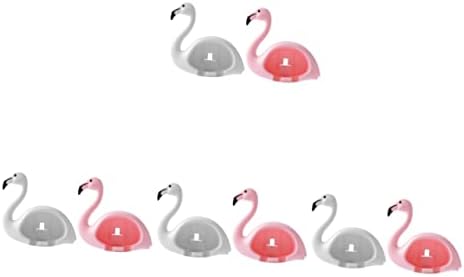 Zerodeko 8 Adet Flamingo Diş Fırçası Tutucu Depolama Rafı Abs İz Yok