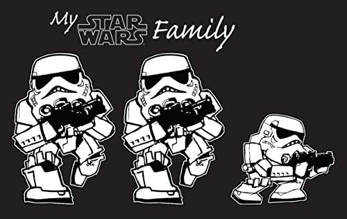 CHROMA 5399 Yıldız Savaşları Stormtrooper Aile Çıkartma Takımı, Beyaz