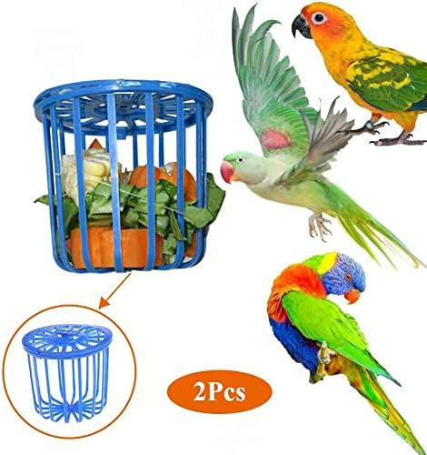 2 Adet Yaratıcı Çok Amaçlı Kafes askılı oyuncaklar Kuş Meyve Sebze Besleyici Sepeti Papağan Besleyici Evcil Hayvan