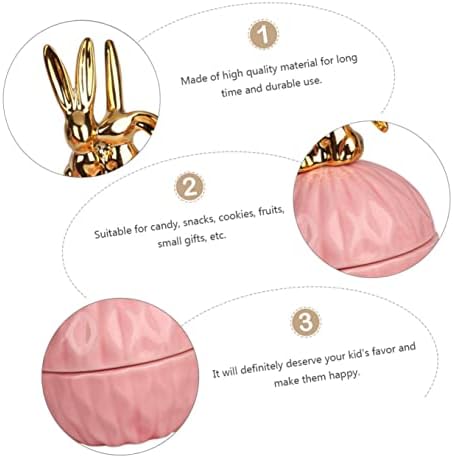 Zerodeko 3 adet Tutucu Tavşan Konteyner Kolye Hediye El Can Depolama Fındık İyilik Hizmet Sevimli Kadın Ekran Seramik