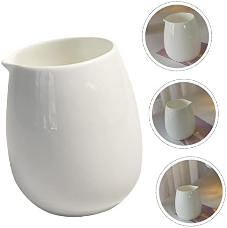 Yardwe Seramik Kahve Süt Sürahisi Beyaz Kahve Kupaları Eski Moda Şurup Kahve Kapları Çay Kreması Sürahi Kahve Süt