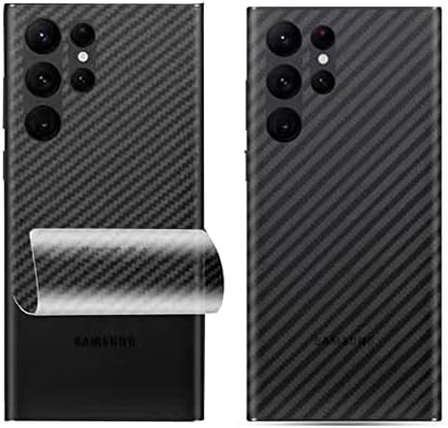 ISARVIQUE Samsung Galaxy S23 Ultra Arka Ekran Koruyucu Ultra İnce 3D Karbon Fiber koruyucu film-2 Paket