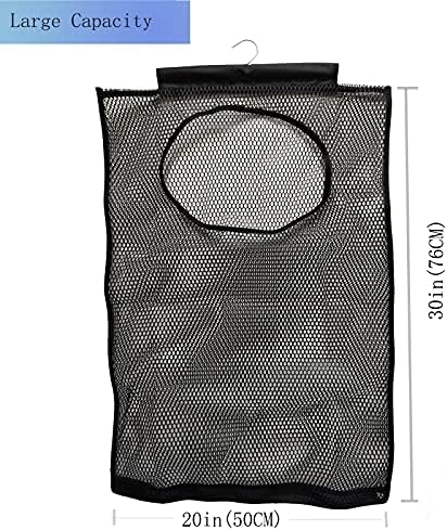 Fajyaz Asılı file çamaşır sepeti (30in*20in*2in) Büyük Kirli Giysiler Çanta, Kapı ve Dolap ve Karavan ve Banyo Arkasında
