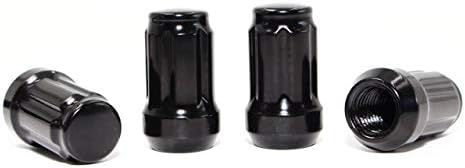 20 Set Veritek 12x1.5mm Siyah Spline Sürücü Tuner Lug Kuruyemiş w/Anahtar 1.40 İnç Uzunluk Konik Koltuk Satış Sonrası
