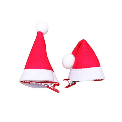 Mınkıssy 10 Adet Mini Santa Şapka Saç Klipleri Noel Santa Şapka Tokalar Timsah Klip Parti Saç Tokalarım Çocuklar Gençler