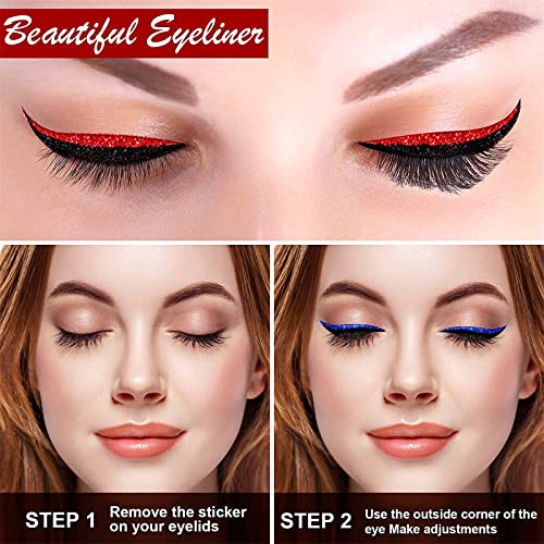 Çıkartmalar Kullanımlık Eyeliner Makyaj Yapıştırıcı Gözler Eyeliner Kullanımlık Göz Kapağı Eyeline Göz Kalemi