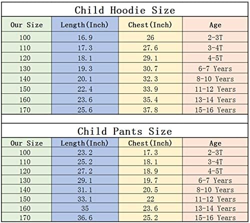 CİZun Sundrop ve Moondrop Hoodie ve Sweatpants Seti-Kapüşonlu Sweatshirt 2 Adet Rahat Eşofman Giyim Seti Çocuk için