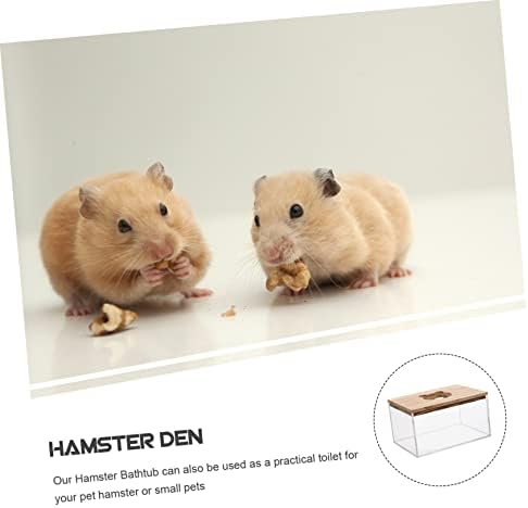 PATKAW Hamster Banyo Plastik Kovalar Temizle Küvet Chinchilla Kafes Hamster Sandbox Kafes Hamster Küvet Şeffaf Hamster