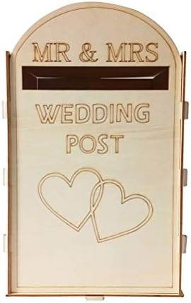 VALİCLUD Düğün Dekor Düğün Ahşap Posta Kutusu Rustik Posta Kutusu Hediye Tutucu Zanaat Süsler Düğün Malzemeleri (bir