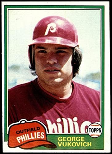 1981 Topps 598 George Vuckovich Philadelphia Phillies (Beyzbol Kartı) ESKİ Phillies