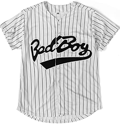 Bad Boy 10 Beyzbol Forması, 90s Hip Hop Erkek Giyim Doğum Günü Partisi, kulüp ve Pub Elbise