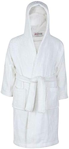 A2Z 4 Çocuk Kız Erkek sert banyo havlusu Plaj Banyo Yüzme Sörf Beyaz Bornoz %100 % Pamuk Yumuşak Kapşonlu Elbise 2-13