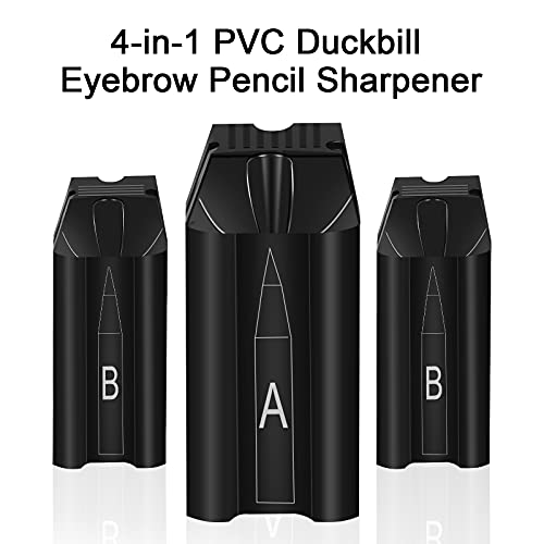 PVC Ördek Gagası 4-in-1 kaş kalemtıraş Seti 1 adet aracı 4 adet 1818 kaş Kalemi 1 adet Jilet Microblading Güzellik