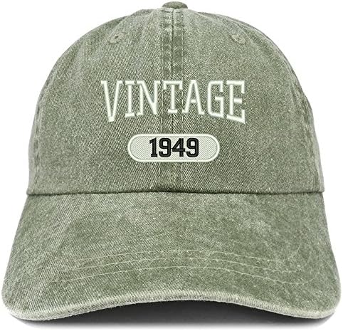 Moda Giyim Mağazası Vintage 1949 işlemeli 74 Doğum Günü Yumuşak Taç Yıkanmış pamuklu kasket