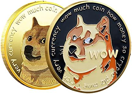 2 adet Altın Dogecoin Hatıra Doge Paraları 2021 Sınırlı Sayıda Metal Altın Kaplama Paralar Doge Meme Sikke Koruyucu