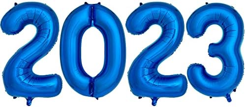 Kraliyet Mavisi 2023 Sayı Balonları Lacivert Mezuniyet Balonları Yeni Yıl Arifesi Parti Malzemeleri için 2023 Mezuniyet