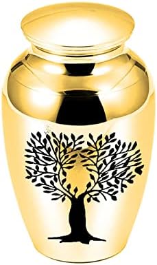 YHSG Hayat Ağacı Mini Kremasyon hediyelik eşya vazosu, Anıt Urn cenaze vazosu için Uygun Evcil Hayvan Veya İnsan Külleri,