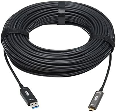 Tripp Lite Uzun Mesafe USB - A'dan USB-C'ye Kablo, 66 Fit / 20 Metre, 10 Gbps Veri, Şarj, Fiber Aktif Kablo, Yalnızca