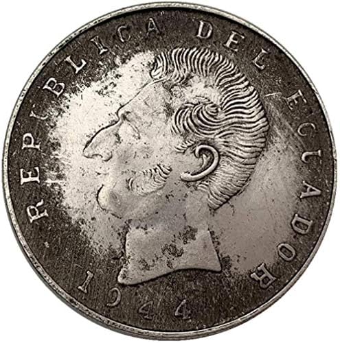 1944 Güney Amerika Ekvador Antika Eski Bakır ve Gümüş hatıra parası Toplama Gümüş Dolar Zanaat Sikke Madalya Kopya