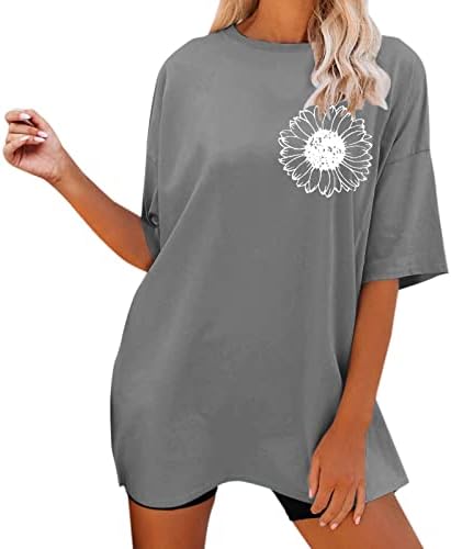 Kadınlar için sevimli Artı Boyutu Üstleri, mektup Baskı Kısa kollu O-boyun Moda T-Shirt Bayan T Shirt Rahat